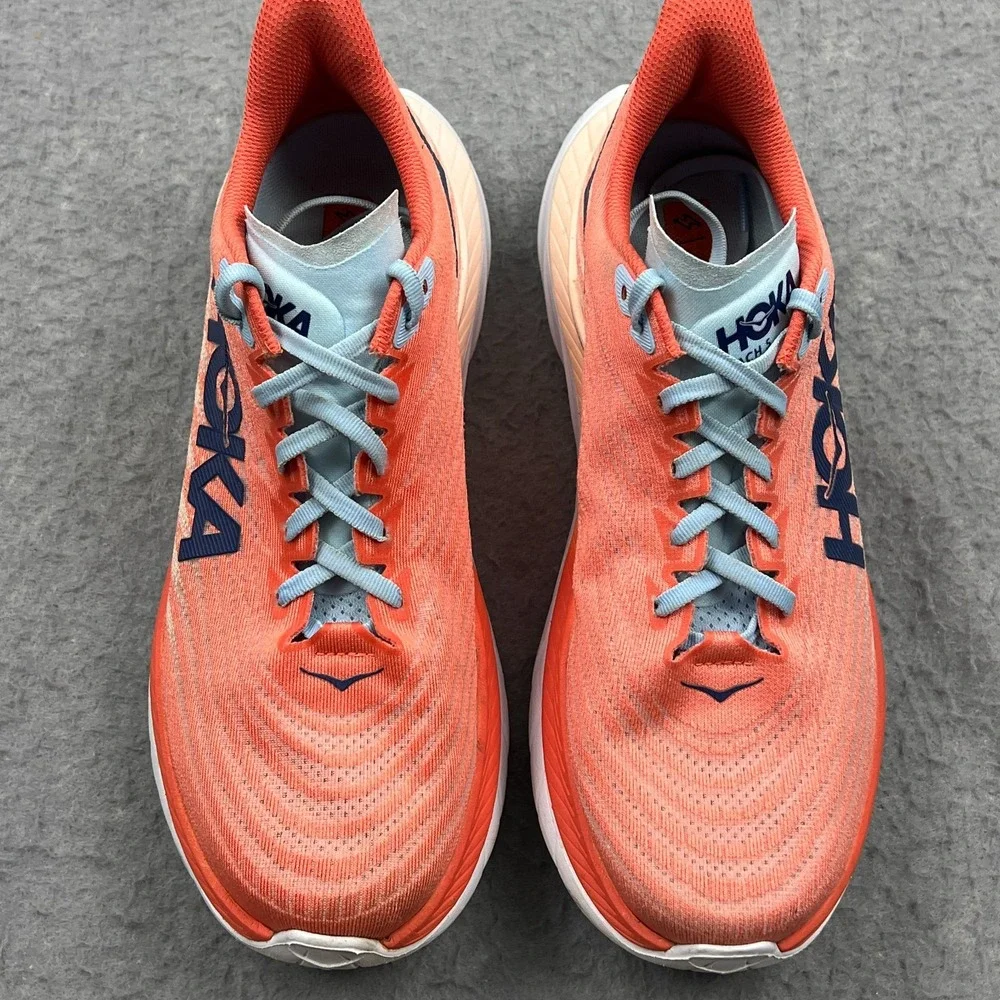 Hoka One One Mach 5 Everyday Training Shoes Women's 10.5 Peach Pink Race Running